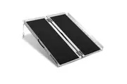 EQUIPMED 91cm Portable Folding Aluminium Access Ramp, 272kg Rated, Black Ultra-Grip, for Wheelchair, Mobility Scooter