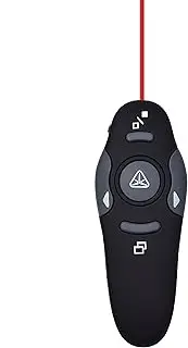 2.4 GHz USB Wireless Presenter - Remote Control Laser Pointer Pen Red - RF PowerPoint Clicker PPT Controller Presentation Pen for Classroom Meeting, Teaching, Speech (Black)