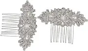 FOYTOKI 1Pc Hair Comb Clip Vintage Tuck Comb Accessory for Weddings Photoshoots and Leisure Elegant Silver Design