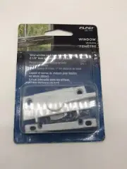 Prime-Line v 2968 Window Sash Lock & Keeper With Screws, White 2 1/8 in hole spc