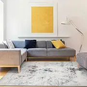 Cinknots Area Rugs, Modern Soft Abstract Rugs for Living Room, Bedroom, Kitchen, Dining Room, Medium Pile Home Decor Carpet Floor Mat (Grey 9, 80 * 120CM)