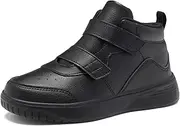 [RTOUNT] Kids Trainers Boys High Top Running Adjustable Strap Shoes for Girls School Tennis Sneakers