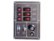 12V 3 GANG FUSE SWITCH CIRCUIT PANEL BOARD B0AT TESTER YACHT MARINE CIG PARTS