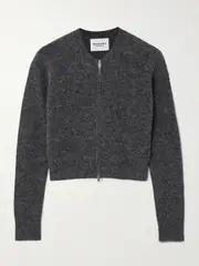 [Marant Étoile] Marant Étoile - Oaka Cropped Alpaca-blend Cardigan - Dark gray - FR 34 FR 34 Gray