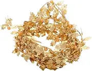 DIYEAH Artificial Pearl Leaf String Beads Garland Christmas Tree Hanging Decorations Durable Fishing Line Bead Strings for Wedding Party Home Crafts Decor