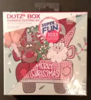 Dotz Box Diamond Dotting Kit MERRY CHRISTMAS TRUCK - 6" x 6" Santa & Reindeer