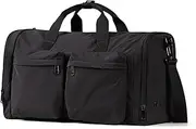 Gym Bag Duffle Bag for Travel: Gym Bag for Women Men Gym Bag with Shoe Compartment - 3 in 1 Carry on Bag Travel Duffel Bags with Trolley Sleeve - Lightweight Travel Bag Sports Bag (Ink Black)