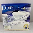 Corelle Vitrelle Glass Botanique 20 Piece Dinnerware Set NEW IN BOX