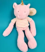 Kelly Baby Pink Unicorn Plush Rattle Stuffed Animal Infant 15" Baby Soft New