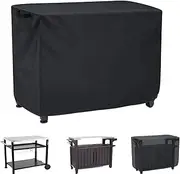 Outdoor Grill Cover Barbecue Cover, Waterproof Outdoor Prep Movable Dining Cart Pizza Oven Patio Grill Table Cover for Patio Outdoor(133X57X90cm)