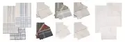 PEROFIL handkerchiefs 3 pieces pack 45x45 cm rulè hem in pure cotton article VPR
