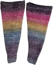 [yuksok] Figure Skating Leg Warmers Leg Cover Lightweight Soft Cable Knit Leg Warmers Fashion Footless Socks for Adults Winter Sports