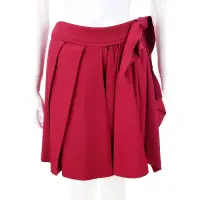 在飛比找Yahoo奇摩購物中心優惠-PHILOSOPHY 紫桃色抓褶綁帶設計短裙