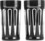 Motorcycle Front Shock Covers Fit for Harley Road King Fork Slider Boots Cover 49MM FLHRS Electra Glide FLHTCU CVO Limited FLHTKSE Road Glide Motorcycle Fork Cover Gaiters(Number 1)