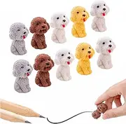 10 Pcs Cute Dog Pencil Top Erasers, Funny Animal & Mini Pencil Eraser for Party Favors,Cute Eraser, Homework Rewards, Gift (Random Color)