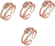 Generic 4pcs Ring Couples Retro Jewels for Clothing The Girl Women Copper