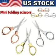 3X Mini Foldable Scissors Small Cutters Stainless Steel Scissors for Sewing Home