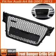 Honeycomb Mesh Front Bumper Grille Black For 2007 2008-12 Audi A4/S4 B8 RS Style (for: Audi)