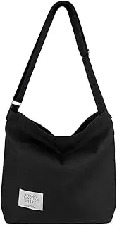 [Generic] Canvas Tote Bag For Women Retro Large Size Canvas Shoulder Bag Hobo Crossbody Handbag Casual Tote For Shopping And Travel