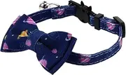 Mipcase 2pcs Cat Collar Colorful Bowtie Pet Necklace Breathable Pet Tie for Festival Adjustable Kitten Collar