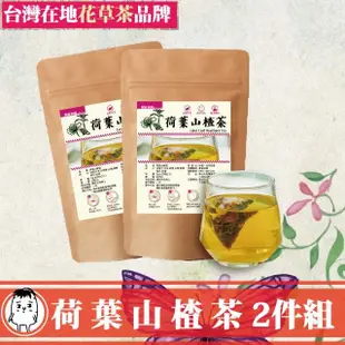 【鼎草茶舖】荷葉山楂茶10入組-共2組(檸檬冬瓜茶 三餐飯後茶 決明子茶 荷葉茶 花草茶 花茶 養顏美容)