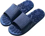 Slip Massage Slippers for Comfortable Footwear Dark Blue Lightweight Design for Leisure Travel and Relaxation
