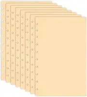 uxcell 4 Pair Discbound Notebook Cover, 7.24" x 9.51" Medium Size PP Disc Planner Cover for Arc Notebook Happy Planner Office Product, Golden Brown