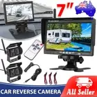 7" HD Car Reverse Camera Monitor Rear View Parking Cam Waterproof LCD Widescreen