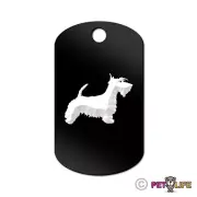 Scottish Terrier Engraved Keychain GI Tag dog v2 scottie Many Colors