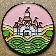 Super Mario 64 Peach's Castle Enamel Pin Videogame Collectible Badge