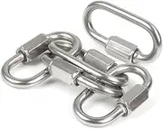 CHILDWEET 4pcs 304 Stainless Steel Marine Grade Quick Link Shackles for Hardware Chain Repair d Ring Shackles M8 Size