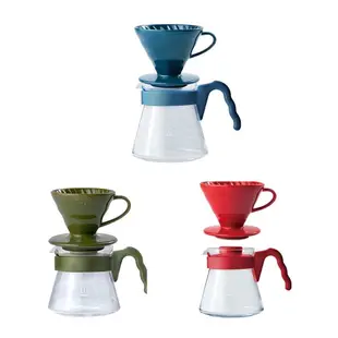 HARIO V60 彩虹磁石濾杯 好握咖啡壺 藍媚茶色 吳須色  限定款緋紅色『歐力咖啡』