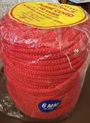 Macra World Macrame & Purse Cord Red 6mm 100yards Vintage Bradlees New Old Stock