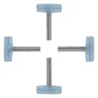 M6 x 28 x 24mm Leveling Feet Adjustable Leveler for Table Chair Machine Leg 4pcs