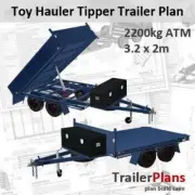 Trailer Plans - 3.2m TOY HAULER TIPPER TRAILER PLAN - PLAN ON CD-ROM