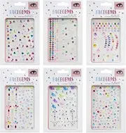 YSHIGUING 6 Pack Self Adhesive Face Gems Stickers,72 Sheets Crystals Face Stickers Rhinestones Diamonds,Glitter Festival Jewels for for Makeup Eye Body Nail Crafts Temporary Tattoos for Party (Colorful)