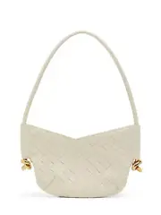 BOTTEGA VENETA Solstice Mini $2300 Sea Salt White Leather Shoulder Bag New