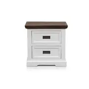 [Sleeping Giant] Aspen Bedside Table Two Tone - 2 Drawer