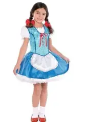 The Wizard of Oz Dorothy costume child Girls Sz Large 12-14 New Dress Socks Bows