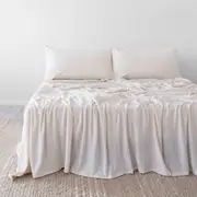 Bambury BedT Organica Jersey Knit Sheet Set - Stone - Single