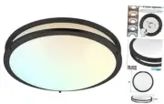 LED Flush Mount Ceiling Light, 5 Color 18 Inch Matte Black - 5 Colors