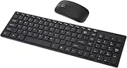OSALADI 2.4g Wireless Keyboard Mouse Set Ergonomic Keyboard Mouse Ultra-Thin for Home/Office Portable Suitable for Computer Phone Tablet