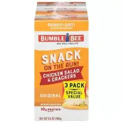 Bumble Bee Snack on the Run Chicken Salad with Crackers Kit, Ready to Eat.