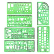 6 Pcs Architect Purpose Drawing Template Set Plan Interior And Furniture Drafting