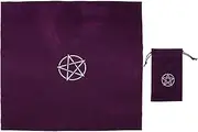 Gadpiparty 1 Set Tarot Card Tablecloth tarrot Cards Tarot Table Cloth Tarot Reading Cloth Divination Tablecloth Altar Tapestry Altar Tarot Cloth Tarot Sacred Cloth Flannel Pentagram Purple