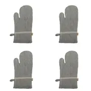 4x Belle Kumas Single Cotton Oven Glove 32x18cm Kitchen Cooking Mitt Holder Navy