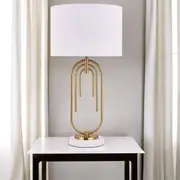Melody Table Lamp - Gold Base, Fabric Shade, 560mm High, PL0057