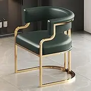 Modern Golden Dining Table Set with Metal Legs and PU Leather Upholstered Chairs Ideal for Dining Room Kitchen Vanity and Living Room Luxury Dining Furniture Set