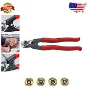 High Leverage 7-1/2 Inch Stainless Steel Wire Rope Cutters with Ergonomic Grip
