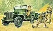 Italeri 1:35 Scale Willys MB Jeep with Trailer Model Kit
